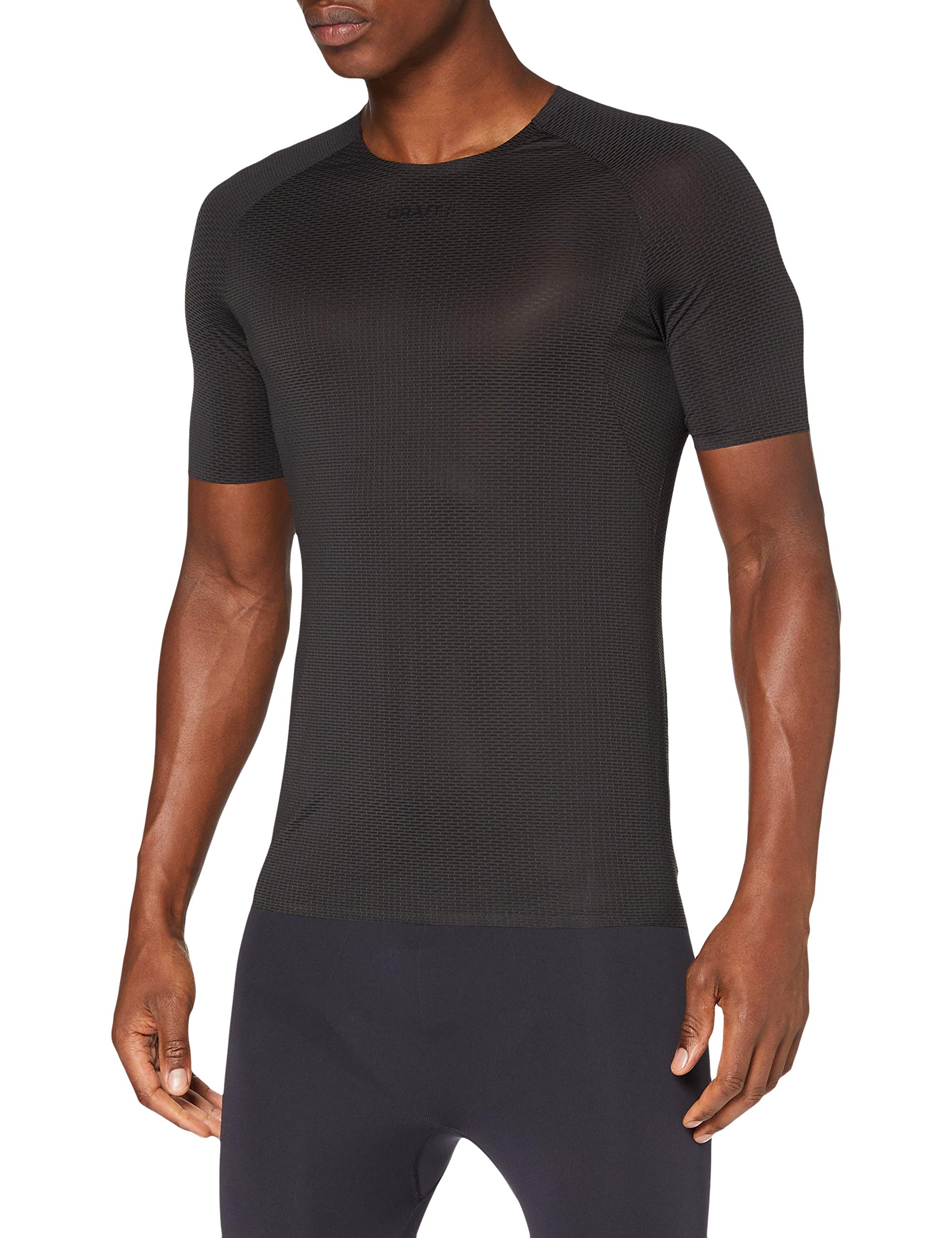 Craft Baselayer NANOWEIGHT SS M für Herren | Sportshirt | Weiß & Schwarz | Gr. XS-3XL | Leichtes Mesh mit Kühleffekt