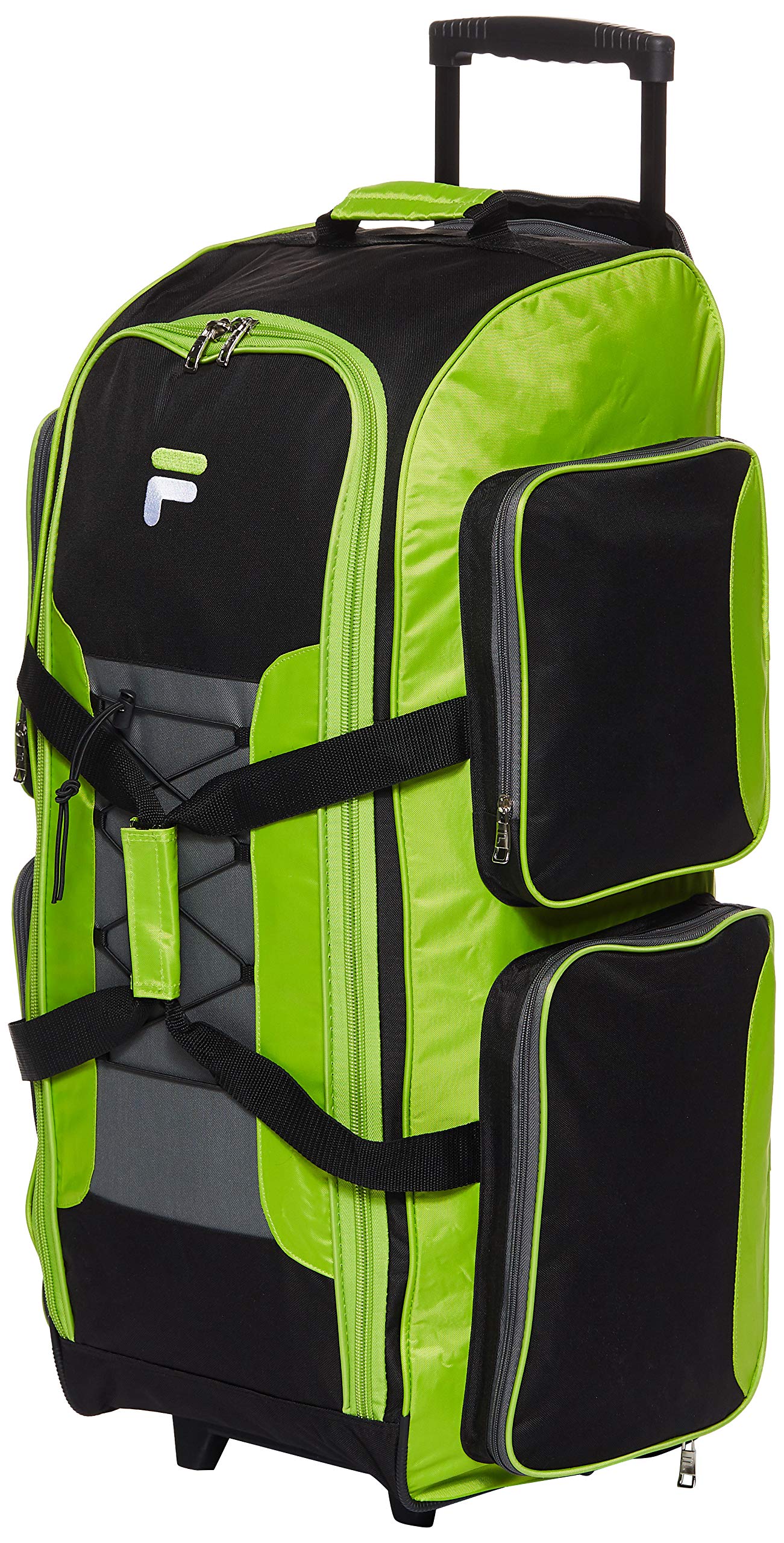 Fila 81,3 cm großes, leichtes Rollen, Schwarz, Einheitsgröße, Neon Lime, Einheitsgröße, Leichte Reisetasche mit Rollen, 81,3 cm