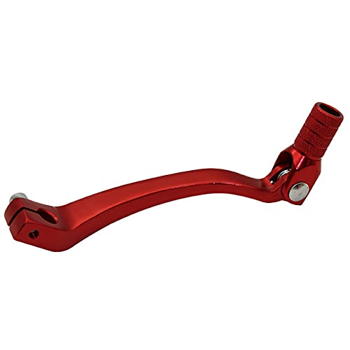 Skdvy Dirt Bike Klappbarer Schalthebel, Motorrad CNC Aluminium-Faltgetriebe-Schalthebel-Schalthebel-Fassung für NC250 KAYO T6 K6 BSE J5 M2 M4 TT-250R SHR KEWS K16 X7 Dirt Bike(Red)