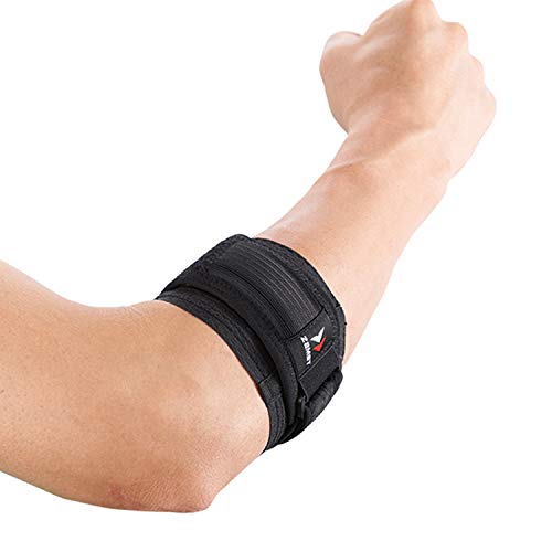 Zamst Ellenbogenbandage - Tennisarm Bandage für Laterale und Mediale Ellenbogenschmerzen, Sehnenscheidenentzündung Bandage - Tennisarm Bandage Ellenbogen für Golf Tennis - Verstellbar für Guten Sitz