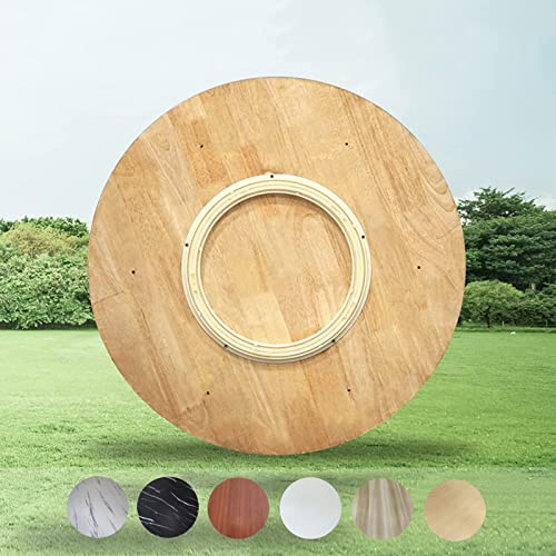 Holz Drehteller Servierplatte - Großer Drehscheibe 50 60 80 100 Cm Rund Esstisch Drehteller 360° Drehtablett, Zum Teilen Aller Speisen, Für Hotel Hochzeit Küche Tische Drehscheibe ( Color : Red-brown