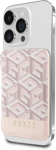 GUESS Geldbörse Card Slot GUWMSHGCFSEP GCube Stripe Rosa