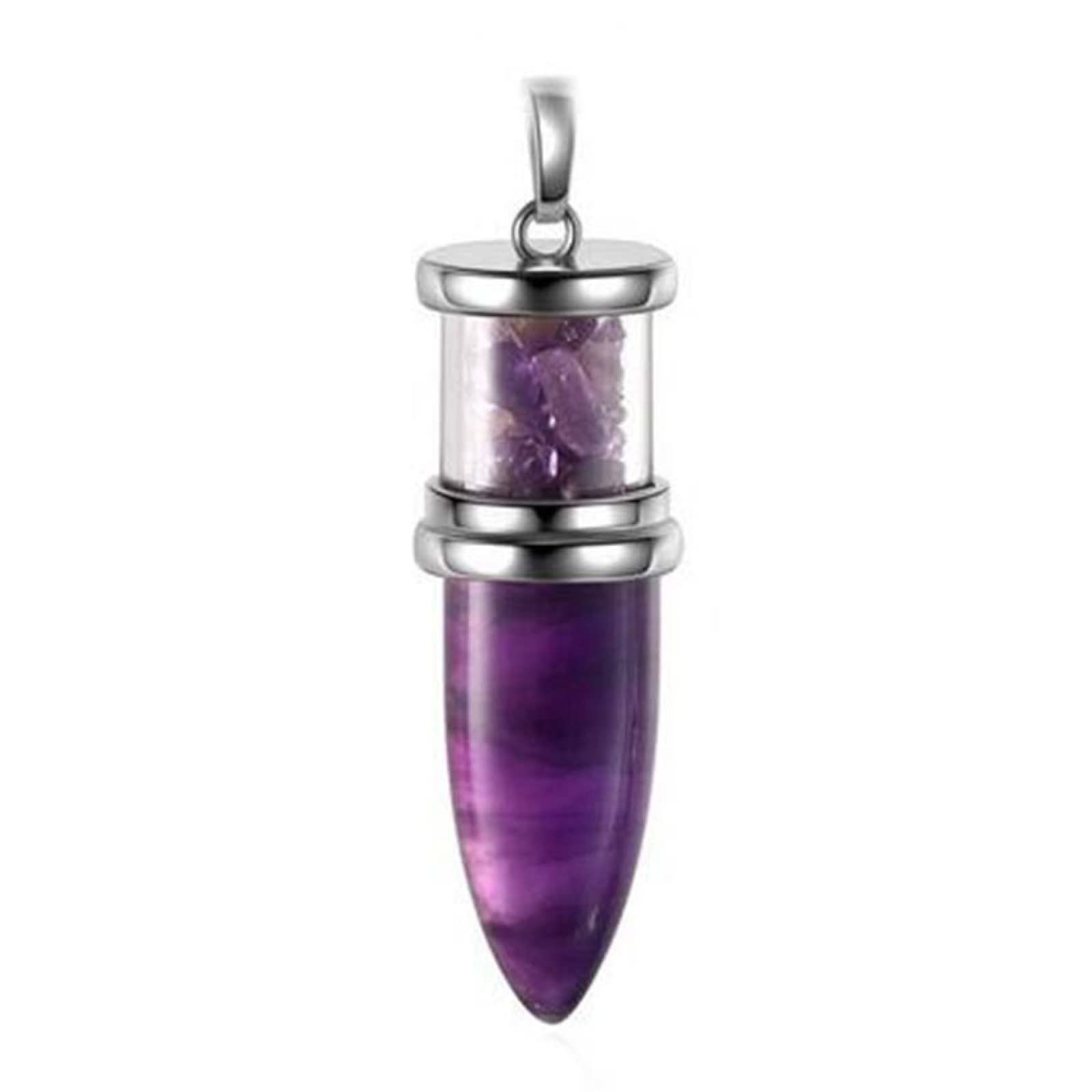 Natürlicher Kristall Quarz Stein Amethysten Reiki Baum des Lebens Hexagon Herz Chakra Stein Anhänger Draht umwickelter Schmuck,Amethyst 12