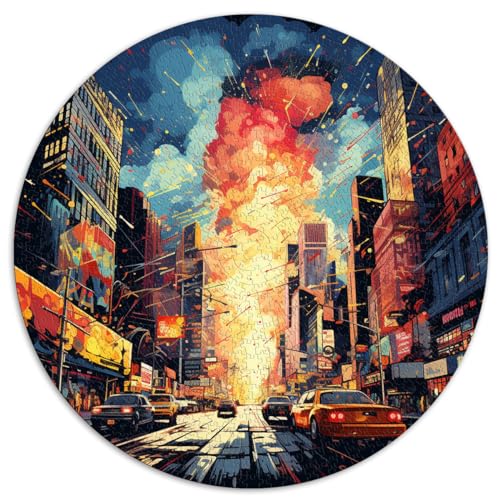 Puzzle für New York City, farbenfrohes Puzzle 1000 Teile, 67,5 x 67,5 cm, Denksportspiel, Familienaktivität, Puzzle, Lernspiele