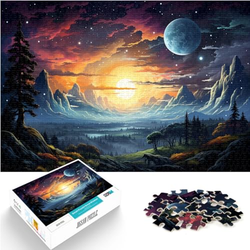 Puzzle | Puzzles mit farbenfroher Landschaft, 1000 Teile, Puzzle für Erwachsene. Das Holzpuzzle ganze Familie und die 1000 Teile (50 x 75 cm)