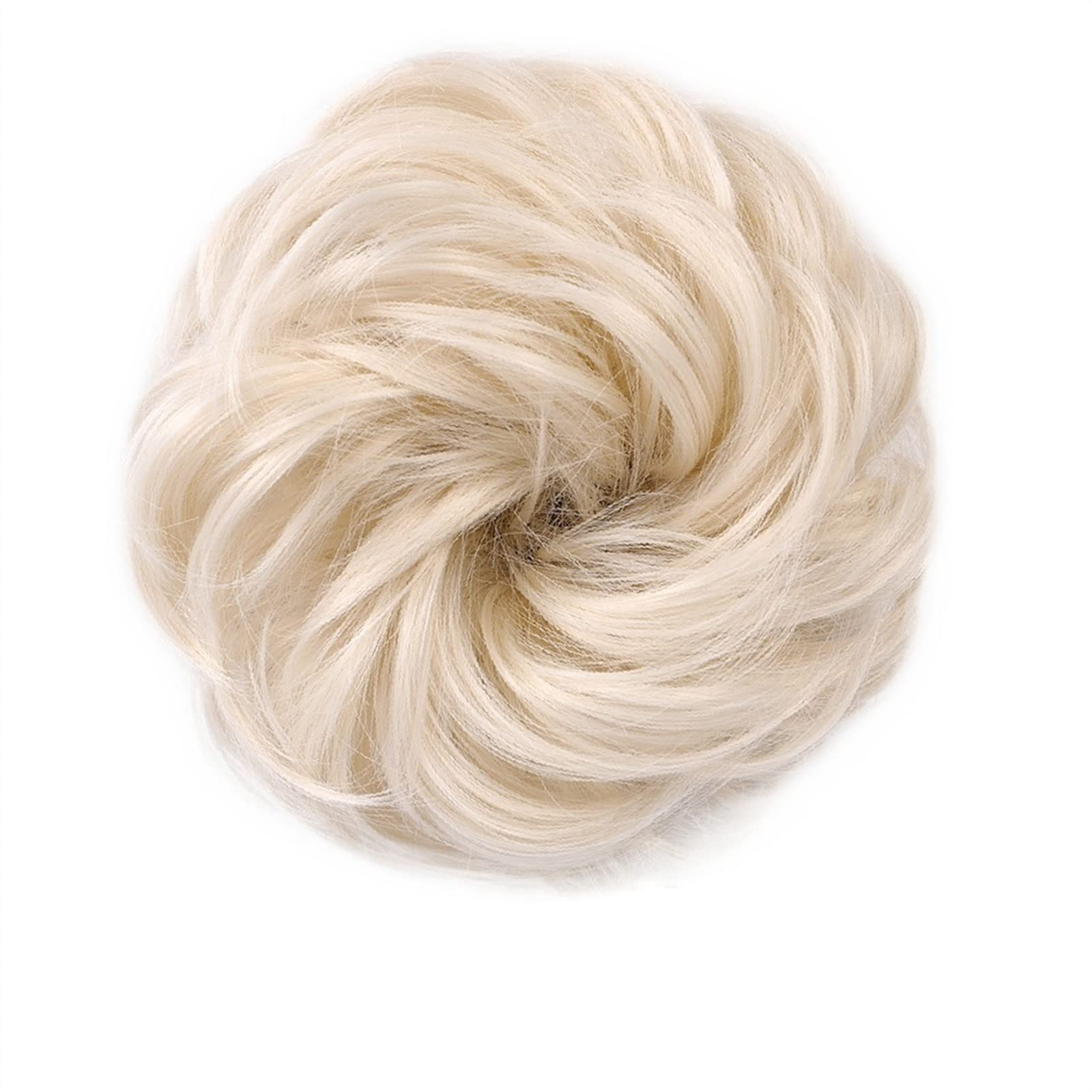 Bun Haarteile Lockiges gewelltes Haargummi-Donut-Chignon-Haarteil for Frauen, unordentlicher Dutt, Haarverlängerungen, synthetischer Haarknoten, elastisches Band, Haargummis, Hochsteckfrisur, Pferdesc