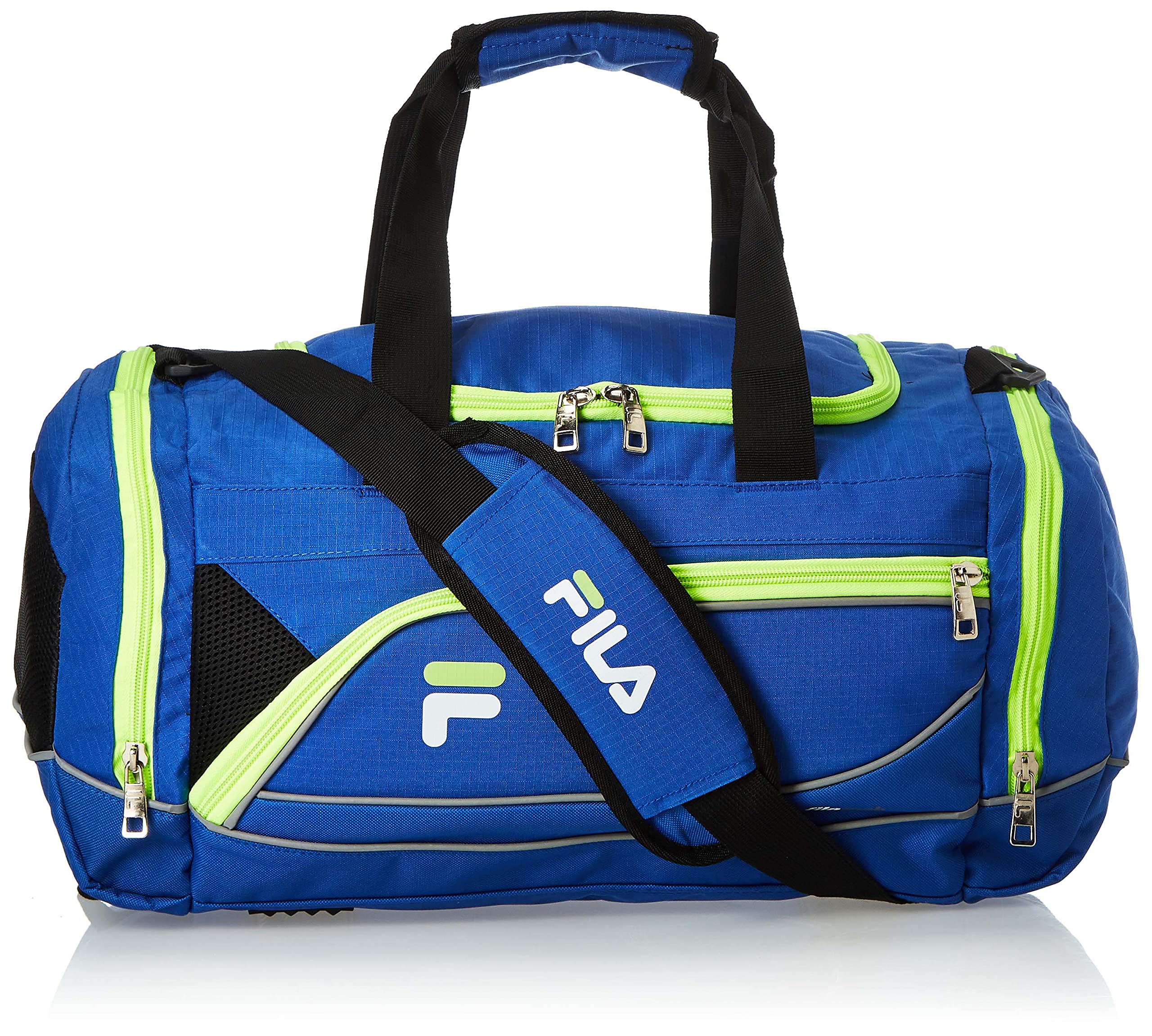 Fila Sprinter Sporttasche, 48,3 cm, Schwarz/Blaugrün, Blau/Neon, Einheitsgröße, Sprinter Sporttasche, 48,3 cm