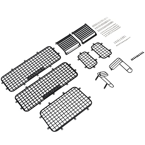 MILUZD metallfenster mesh schutznetz lichtabdeckung Dekoration für trx4 1/10 rc crawler car upgrade Teile