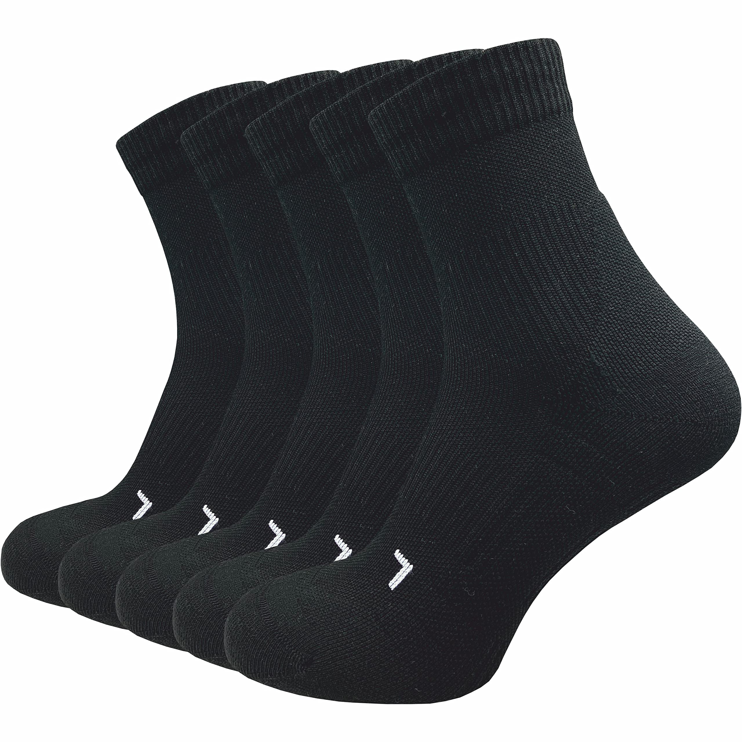 GAWILO 5 Paar Herren Laufsocken mit Kompression | Sportsocken | Anti-Blasen Schutz | Atmungsaktiv & Feuchtigkeitsregulierend (as3, numeric, numeric_43, numeric_46, regular, regular, schwarz, 43-46)