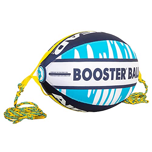 Airhead Unisex-Erwachsene AHBB-2030 Sportstuff Booster Ball Abschleppseil, Weiß/Blau, Dimensions = inflated (38in x 28in) deflated (45in x 36in)