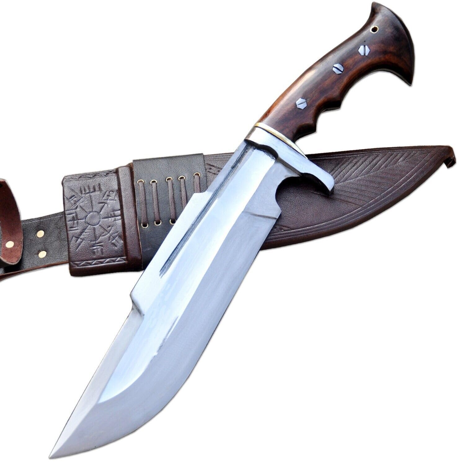 THE NEPAL 30 cm lange Klinge Viking Bowie-Nordic Bowie-Echt funktionierendes Bowiemesser- großes Messer-geschärft-gebrauchsfertig