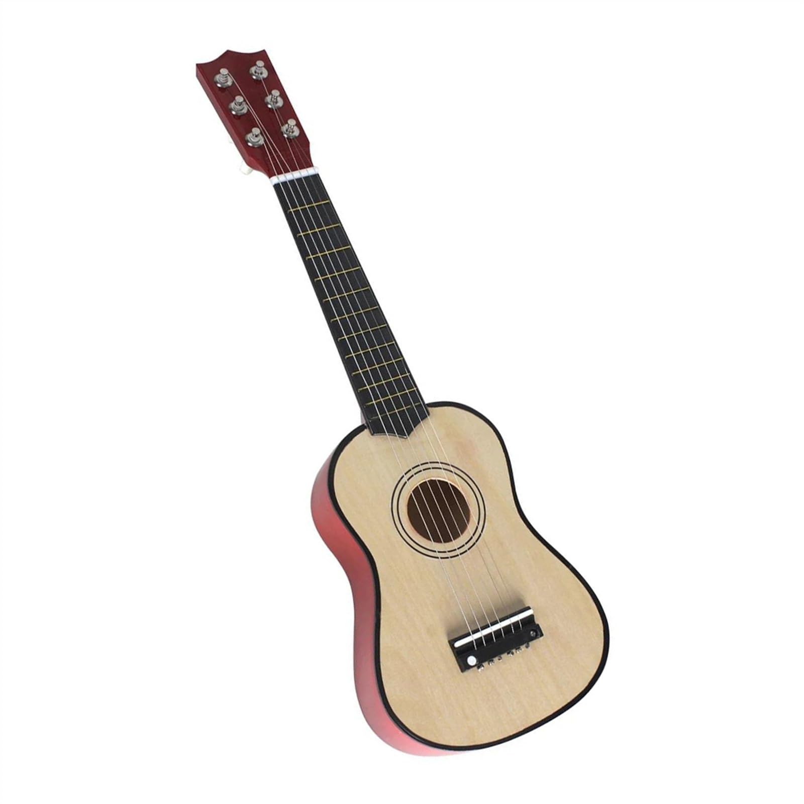 Akustische 6-saitige Holz-Ukulele-Minigitarre. Tragbare 21-Zoll-Ukulele Für Musikliebhaber Ukulele Einsteiger Kit