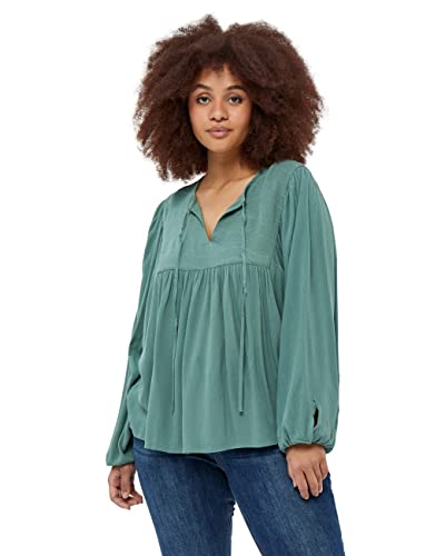 Peppercorn Damen danea blouse curved Bluse, 1318 Arctic Blue, 44 Große Größen EU