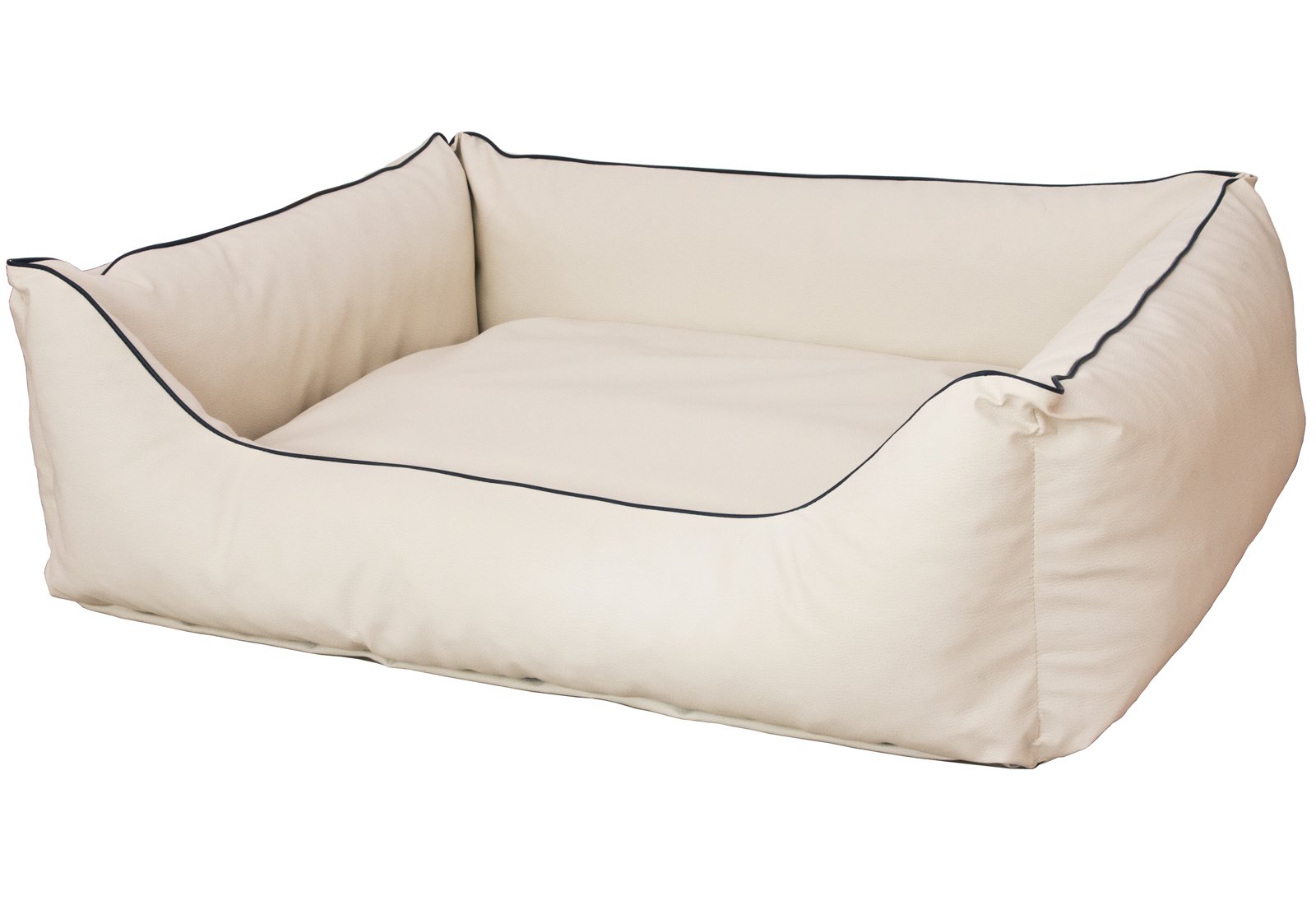 CopcoPet Rocco Hundebett Hundesofa Wendebett Kunstleder S ca. 70 x 55 cm Beige