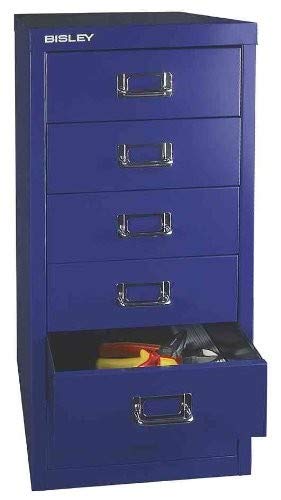 BISLEY MultiDrawer, 29er Serie, DIN A4, 6 Schubladen, Metall, 355 Silber, 38 x 27.9 x 59 cm