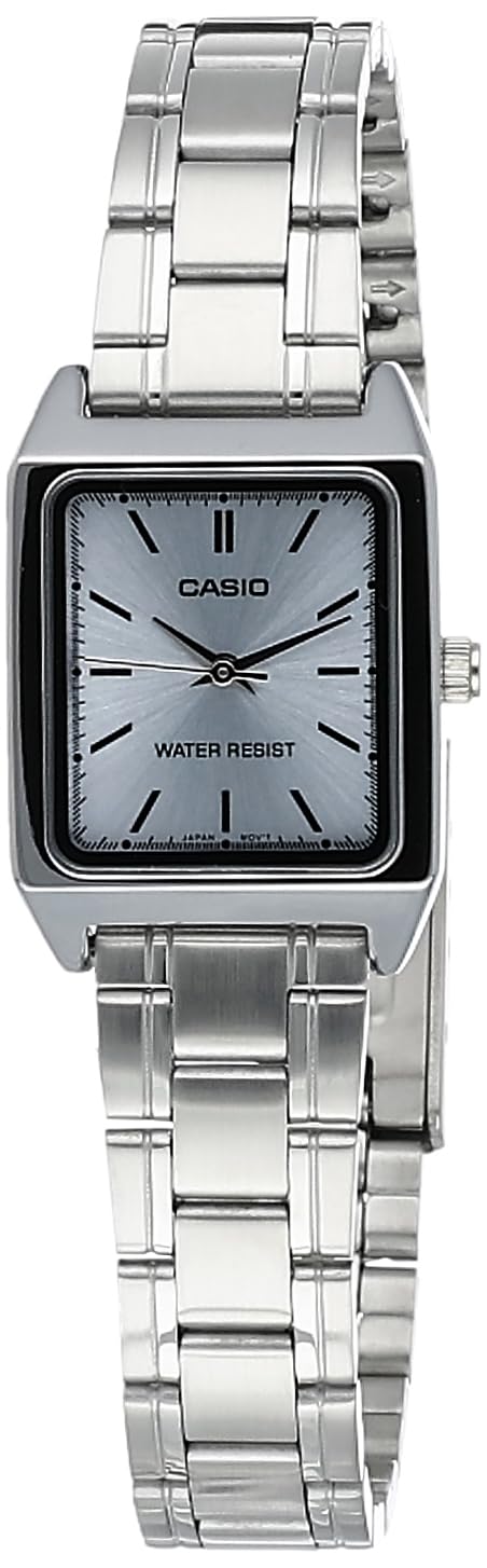 CASIO Damen Analog Quarz Uhr mit Edelstahl Armband LTP-V007D-2