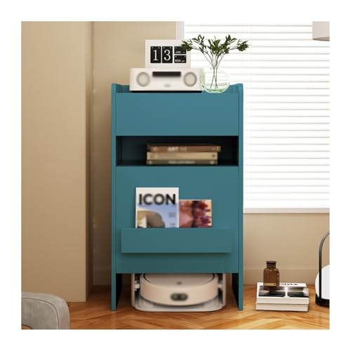 FUHAI-666 Kehrmaschine Schrank Lagerregal Sideboard Schrank Nachttisch Lagerschrank Wohnzimmer Sofa Ecke(Blue)