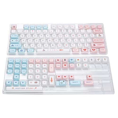 Qsvbeeqj Pixel War Tastenkappen Dye Sub PBT XDA Tastenkappe Für GK61/64/68/75/84/87/96/980/104/108 MX Mechanische Tastatur 125 Tasten