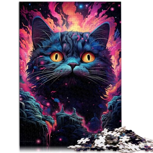 Puzzle | Puzzles Future Buntes psychedelisches Katzen-Puzzle für Erwachsene, 1000-teiliges Holzpuzzle, schwieriges, schweres Puzzle, 1000 Teile (50 x 75 cm)