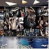 Tapete Wandbild 3D Benutzerdefinierte Fitnessstudio-Tapete, 3D-Sportclub-Hintergrund, Wanddekoration, Fitness-Wandbild, Personalisierte Kampfsport-Fitnessstudio-Box-Fitnessstudio-Tapete-450Cmx300Cm