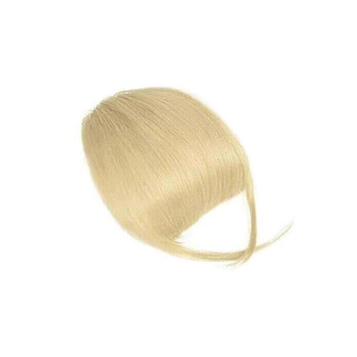 Pony Echthaar-Pony, natürlicher Bang-Haarclip, Pony, Fransen mit Schläfen, Haarteil for Frauen, Clip-on-Air-Bang, 11,4 cm Pony Haarspange(Platinum)