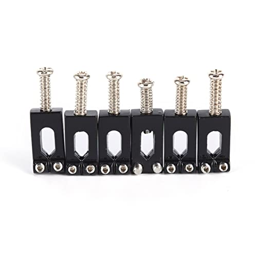 6 Stücke Metall Roller Bridge Tremolo Guitar Sattelteile Mit Schraubenschlüssel Tune-o-matic Steg (Color : Black)