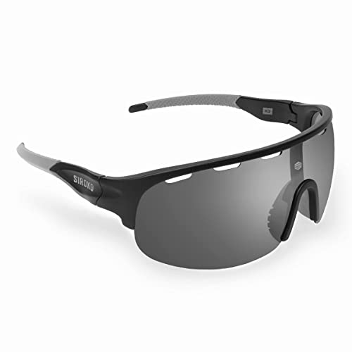 SIROKO - Selbsttönende Sportbrille für Radfahren K3 PhotoChromic Road RaceSchwarz/Grau