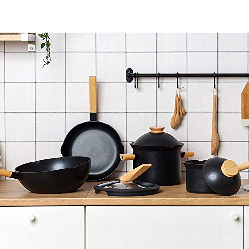 Kochtopf, 4-teiliges Kochgeschirr-Set, Antihaft-Pfanne, Wok, Bratpfanne, Suppentopf, Topf mit Deckel