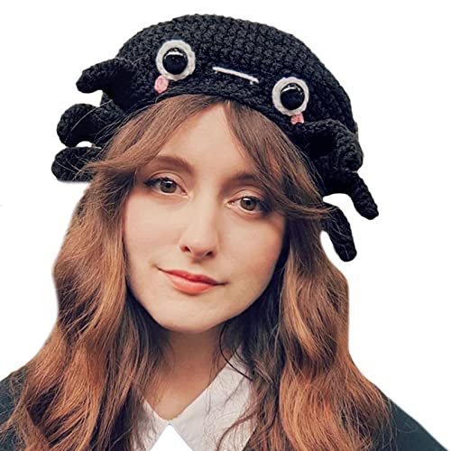 Strickmütze Winter Beanie Mütze Wollmützen Niedlich Cosplay Kostüm Hut für Teenager Erwachsene Universalgröße Kopfschmuck