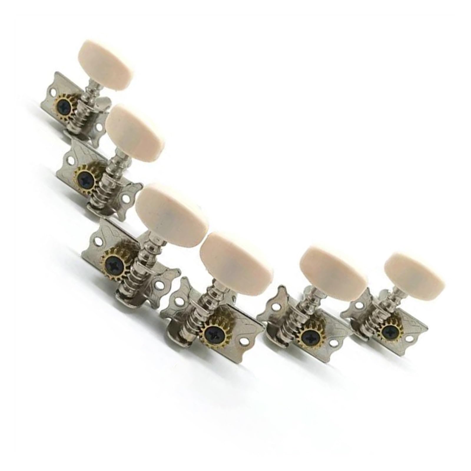 Strings Tuning Pegs Mechaniken Für Gitarre 6 Stück 3L 3R klassische Gitarre Saitenmaschine Tuning Pin Key Tuner Set, runder Knopf