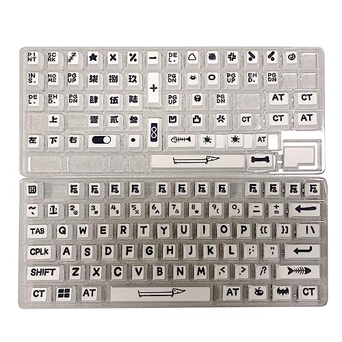 132 Tasten, große Charaktere, Tastenkappen, Tierparty, für mechanische Tastatur, Kirschprofil-Tastenkappen, Farbstoffsublimation, 132 Tasten, große Zeichen, Tastenkappen, dickes PBT-Farbstoff,