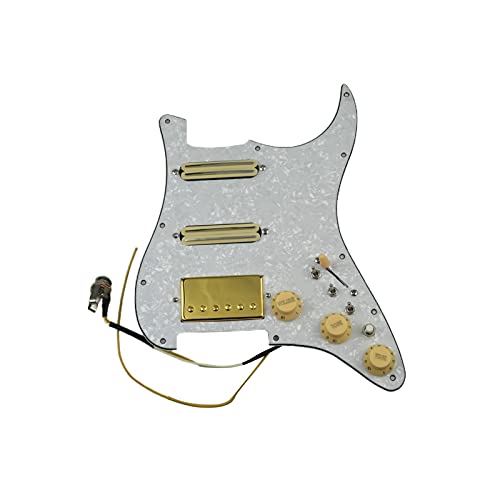 Geladenes Gitarren-Pickguard Vorgeführte geladene Pickguard Guitar Pickups Humbucker Pickups Alnico 5 HSS. Kabelbaum Push-Pull Single Cut Set für/Strat