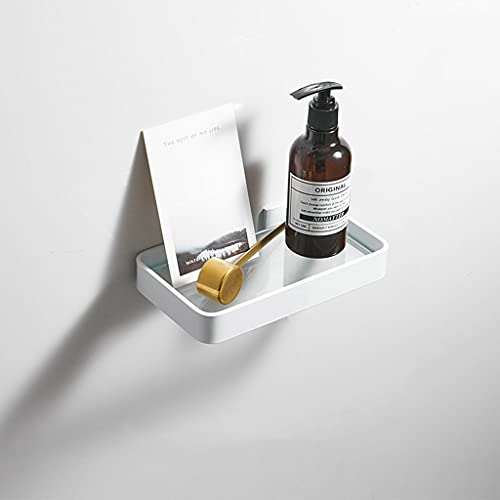 CLLBANT An der Wand montierter Badezimmerkorb-Organizer aus Aluminium, Badezimmerregal aus gehärtetem Glas, leicht zu reinigen, Starke Tragfähigkeit, Toilette