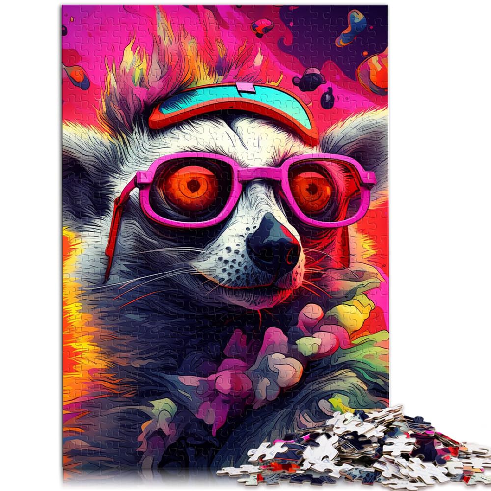 Puzzlespiel, farbenfroher Kunst-Koala, 1000 Teile, Puzzle für Erwachsene, Geschenke, Holzpuzzle, dekomprimierendes geistiges Lernspielzeug, 1000 Teile (50 x 75 cm)