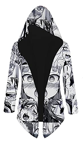 QYIFIRST Unisex Anime 3D Druck Boku no Hero Academia Asui Tsuyu FROPPY Ahegao Pullover Sweatjacke Mantel Übergangsjacke Overcoat Pulli Windjacke Cosplay Kostüm Grau 3XL (Chest 122cm)