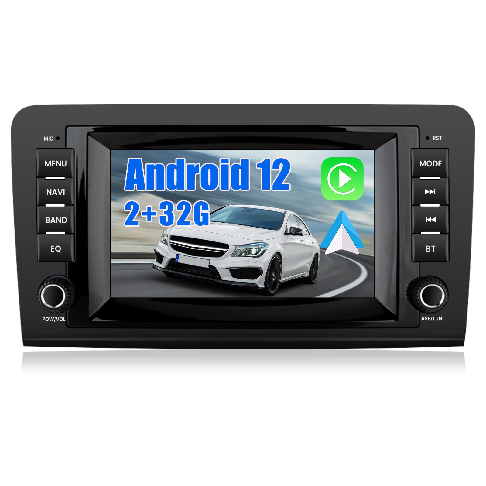 AWESAFE Autoradio für Mercedes Benz GL ML Klasse W164 X164 350 320 2005-2012, Android 12 System, 7 Zoll Touchscreen, 2G+32G, mit GPS Navigation Carplay Android Auto Bluetooth WiFi