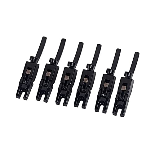 6 Stücke Guitar Bridge Sattel Rose String Sattel Für E- Gitarre Tremolo Bridge Doppelverriegelung Splitter/Gold/Schwarz Tune-o-matic Steg (Color : 6pcs Black)