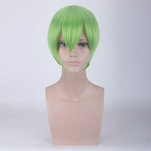 LINLINCD Cosplay wig Anime Little Blue und Little Green Cosplay Perücke Kurzes Kunsthaar Halloween Karneval Kostüm Prop Perücken dm399