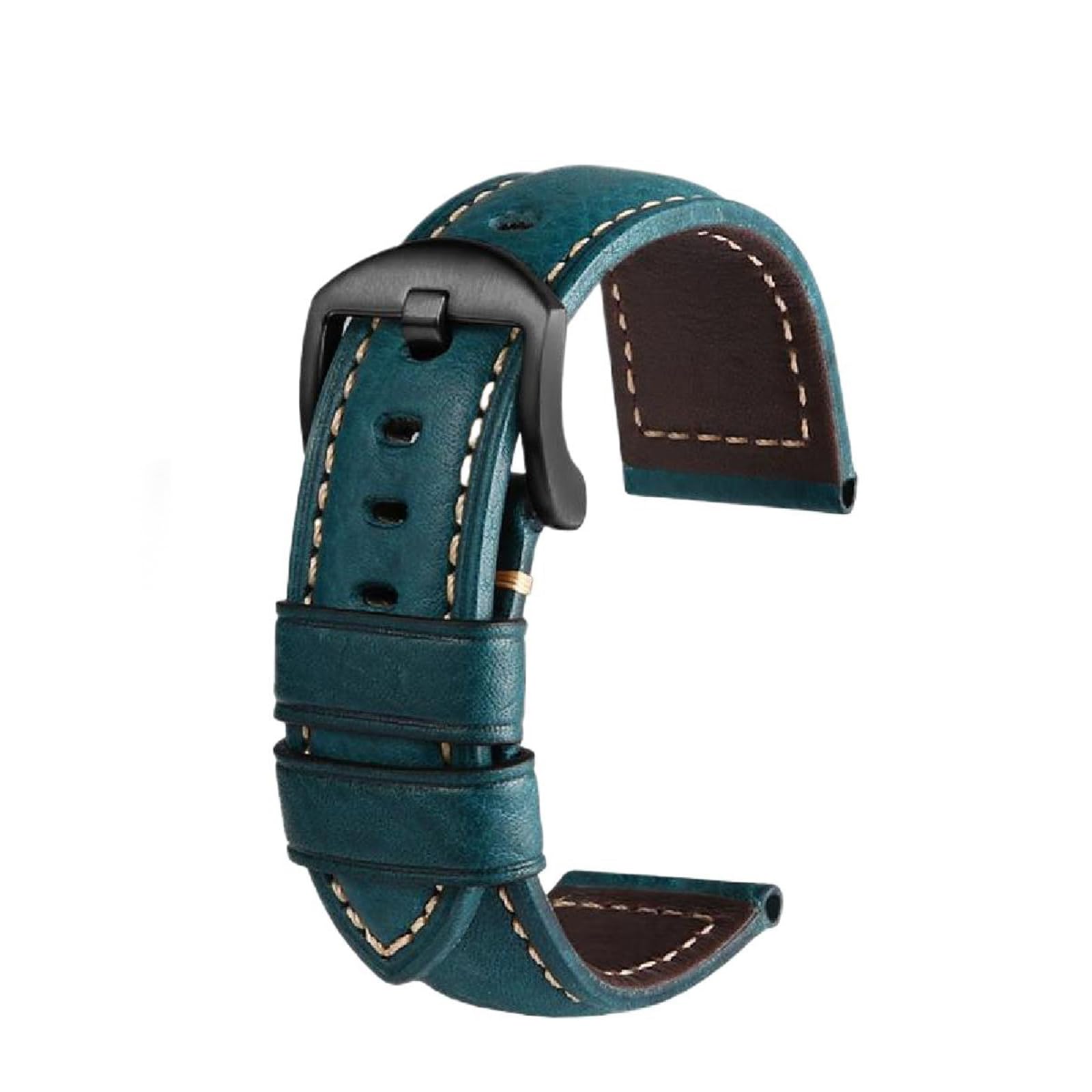 SpaRcz 22-26mm Uhrenarmband aus echtem Leder, Rindsleder mit Nadelschnalle, Uhrenzubehör, Farbe 2, 22mm