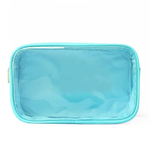 Transparenter Kulturbeutel Durchsichtiger Reise-Aufbewahrungs-Organizer, Make-up-Kosmetiktasche, transparenter, wasserdichter Kulturbeutel(Color:Teal,Size:M)