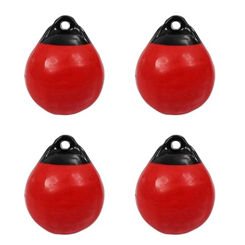 SICOSALT 4X Schwer Lastung PVC Boot Ball Runde Boje Dock Stoßstange Ball Aufblasbarer Schutz Marine Boje Rot