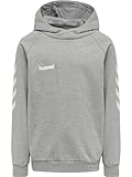 HUMMEL Kinder Kapuzenpullover HMLGO KIDS COTTON HOODIE, Grau Melange, 140, 203509-2006