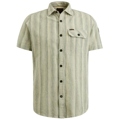 PME Legend Herren Short Sleeve Shirt Olive/Beige XL