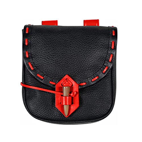 Damen Vintage Gürteltasche Mittelalter Pu Leder Schmuck Gürteltasche Wikinger Ritter Pirat Cosplay Hüfttasche Geldbörse Outdoor Sporttasche für Zubehör