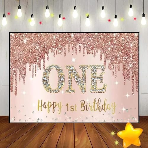 Alles Gute zum 1. Geburtstag Baby Party Hintergrund Party 1. JungeDekoration Smash Kuchen Banner Prinz Rot 240X180cm