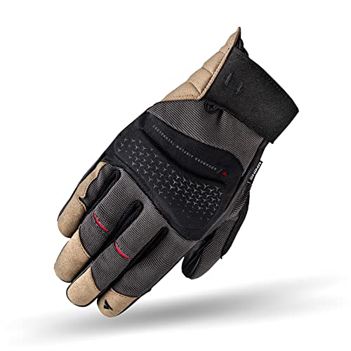 SHIMA AIR 2.0 MEN Motorradhandschuhe Herren - Belüftete, Sommer Handschuhe aus Mesh mit Knöchel und Finger Protektoren, Verstärkte Handfläche (Braun, 3XL)