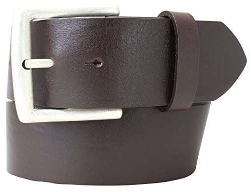 BELTINGER Jeansgürtel aus Vollrindleder 5 cm | Leder-Gürtel für Herren 50mm | Breiter Herren-Gürtel aus echtem Leder | Braun 115cm