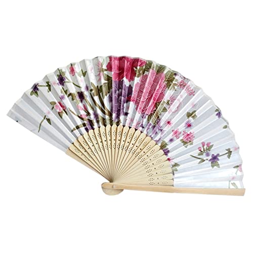 YIHANSS Traditioneller chinesischer Vintage-Bambus-Handfächer, faltbar, Blumenfächer, chinesische Tanzparty, Taschengeschenke für Hochzeiten, Handfächer, Dekor-Fächer (Farbe: N)