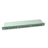 LogiLink Professional PrimeLine Cat.6 (250 MHz) Patchpanel - Verteilerfeld, 19", STP (geschirmt) 24-Port (RJ45)