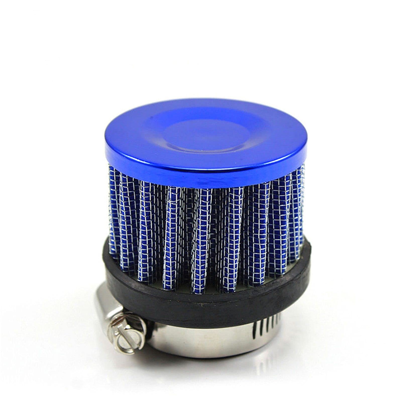 DOFABI Auto-Luftfilter, 12 mm, 25 mm, Motorrad-Kaltlufteinlass, Kurbelgehäuse-Entlüftungsabdeckung mit hohem Durchfluss, for Mini, Entlüftungsfilter Motorrad-Luftfilter(25MM Blue)